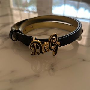 D&G waist belt with gold & black logo